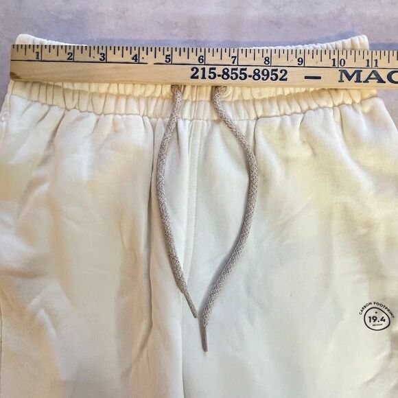 anytime R+R Sweatpants Mens Size XS White Ribbed Ankle Athleisure Joggers - Picture 10 of 12